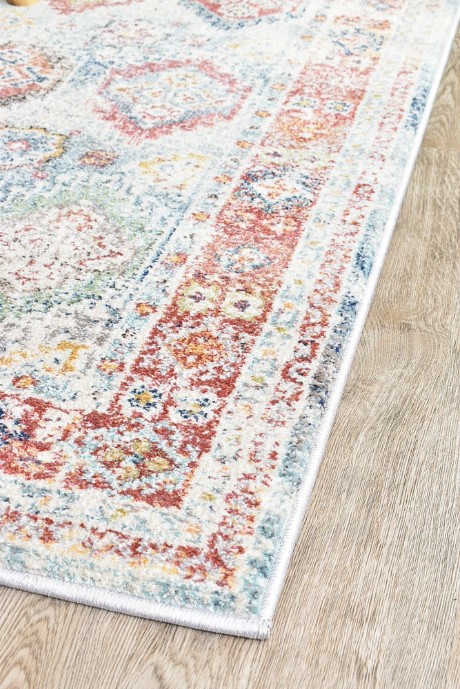Morocco 0414A Tile Grey Runner Rug