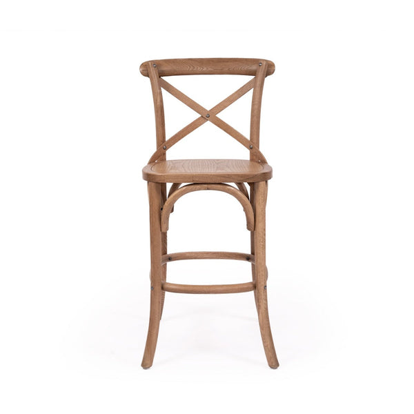 Providence Crossley Back Counter Stool – Natural Oak – Timber Seat