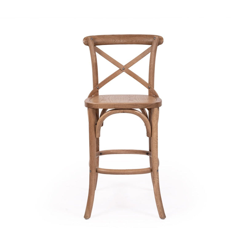 Providence Crossley Back Counter Stool – Natural Oak – Timber Seat