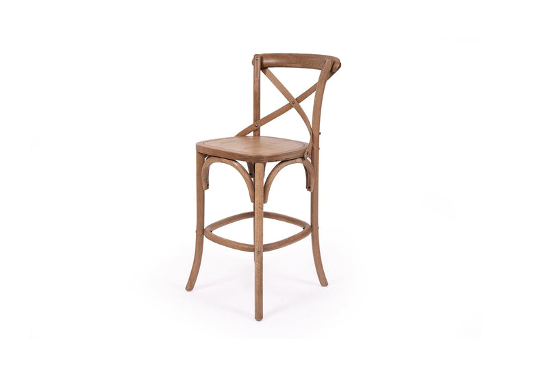 Providence Crossley Back Counter Stool – Natural Oak – Timber Seat