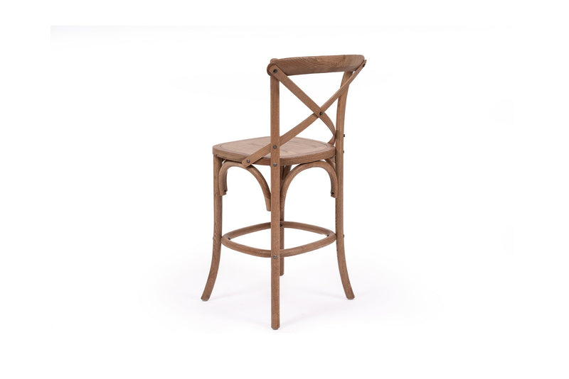 Providence Crossley Back Counter Stool – Natural Oak – Timber Seat