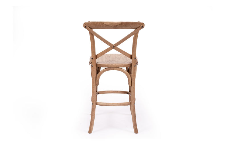 Providence Crossley Back Counter Stool – Natural Oak – Timber Seat