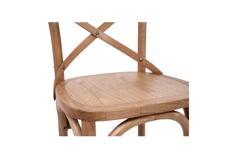 Providence Crossley Back Counter Stool – Natural Oak – Timber Seat