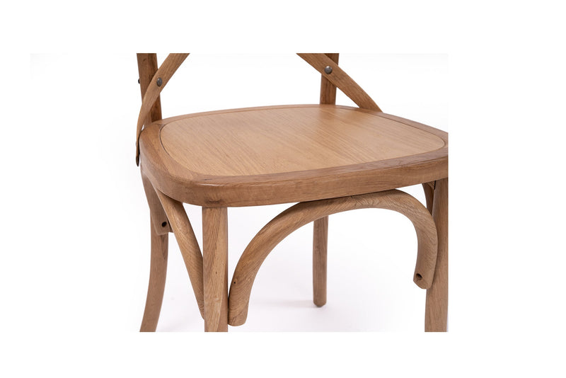 Crossley Back Dining Chair - Natural Oak - Timber Seat