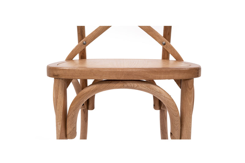 Crossley Back Dining Chair - Natural Oak - Timber Seat