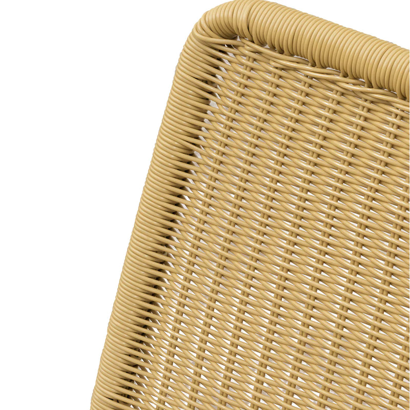 Calibre CDC2947-NH Rattan Seat Dining Chair - Natural with Black Legs