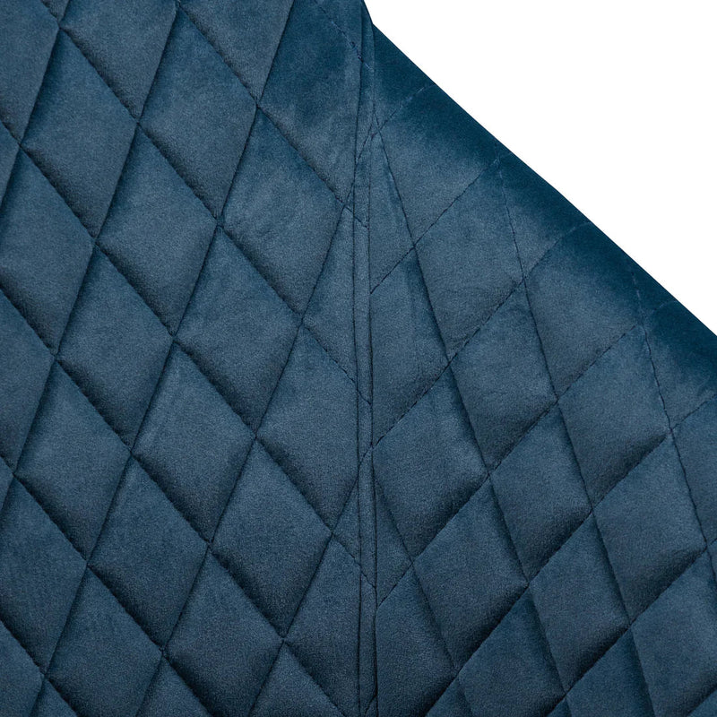 Calibre CDC6121-ST Dining Chair - Navy Blue Velvet with Black Legs