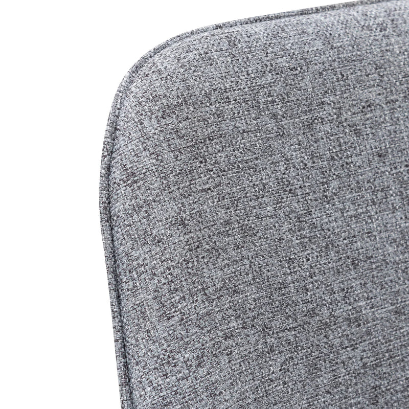 Calibre CDC6122-ST Dining Chair - Pebble Grey Fabric with Black Legs