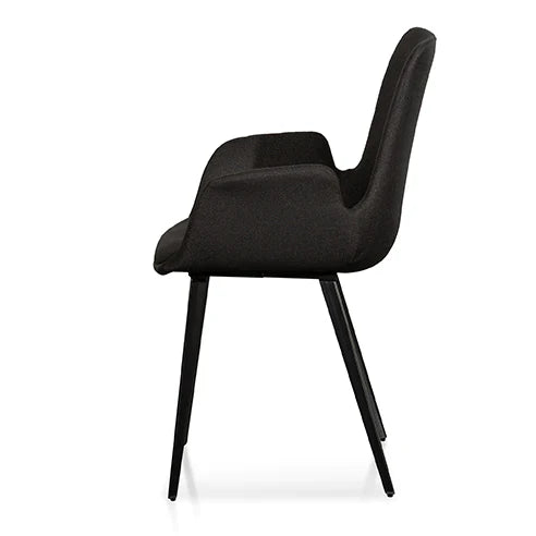 Calibre CDC6443-SE Fabric Dining Chair – Black (Set of 2)