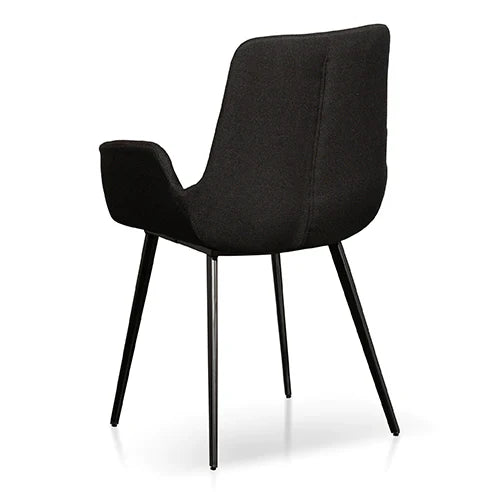 Calibre CDC6443-SE Fabric Dining Chair – Black (Set of 2)