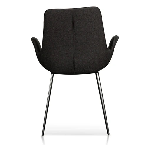 Calibre CDC6443-SE Fabric Dining Chair – Black (Set of 2)