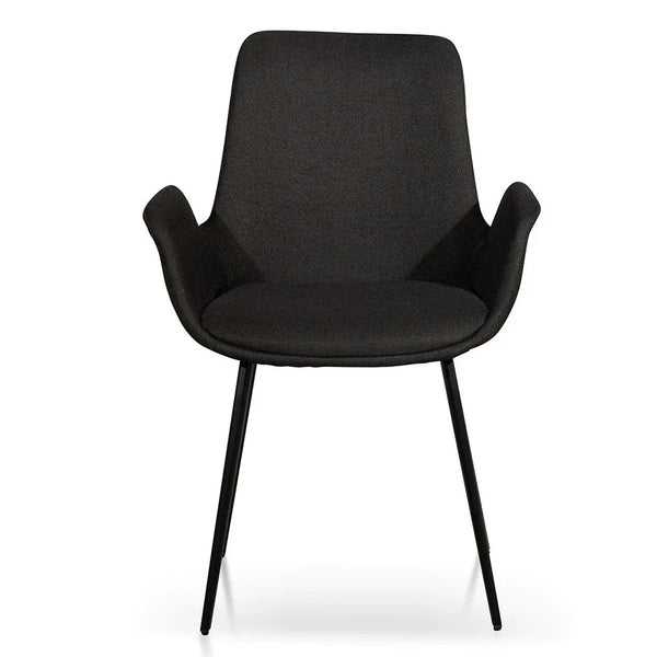 Calibre CDC6443-SE Fabric Dining Chair – Black (Set of 2)