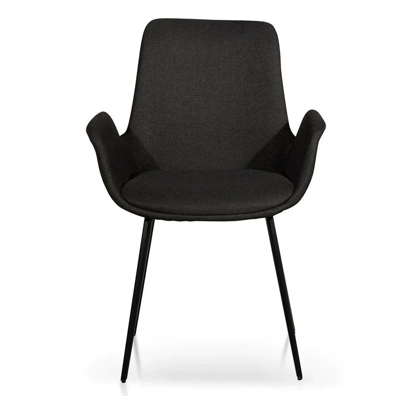 Calibre CDC6443-SE Fabric Dining Chair – Black (Set of 2)