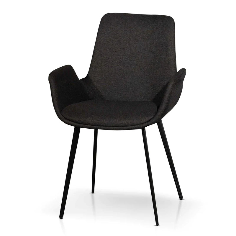 Calibre CDC6443-SE Fabric Dining Chair – Black (Set of 2)