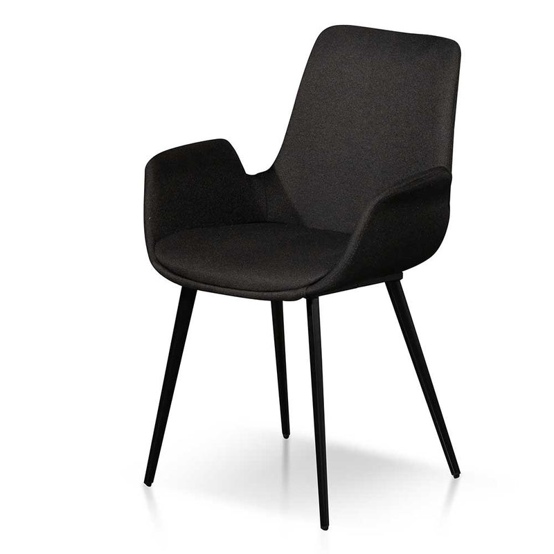 Calibre CDC6443-SE Fabric Dining Chair – Black (Set of 2)