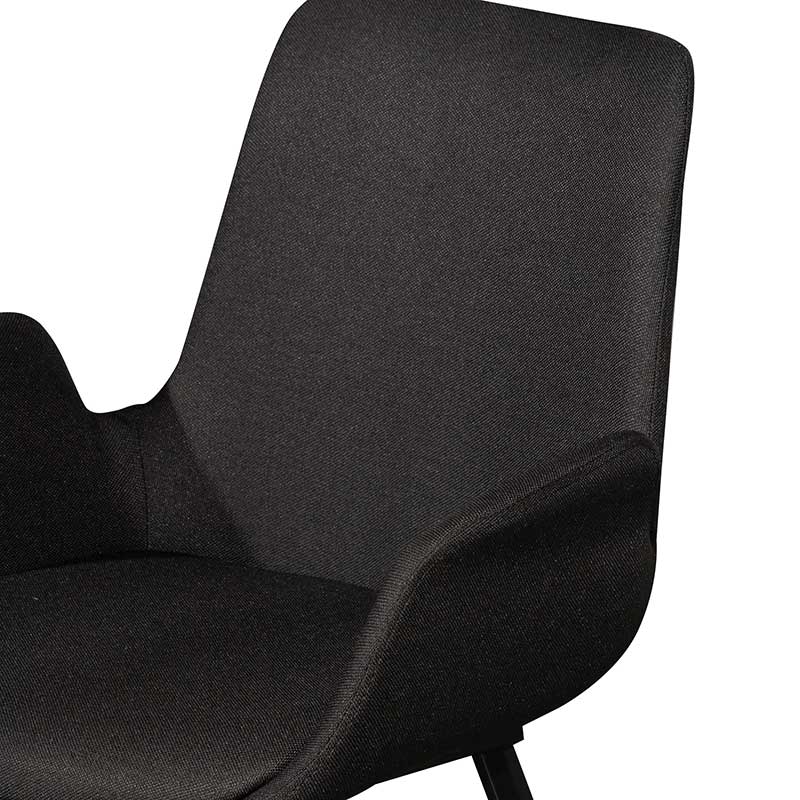 Calibre CDC6443-SE Fabric Dining Chair – Black (Set of 2)