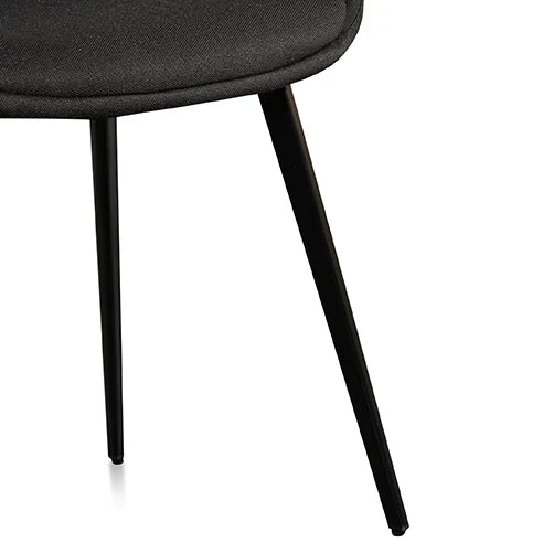 Calibre CDC6443-SE Fabric Dining Chair – Black (Set of 2)