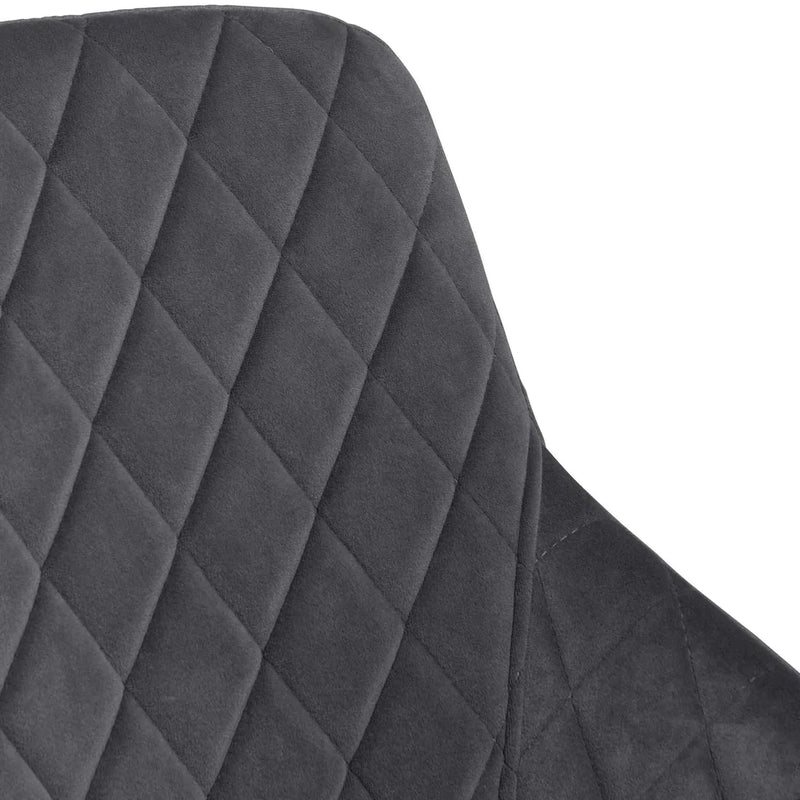Calibre CDC6571-ST Dining Chair - Grey Velvet in Black Legs