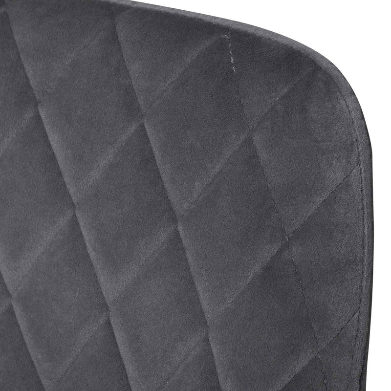 Calibre CDC6571-ST Dining Chair - Grey Velvet in Black Legs