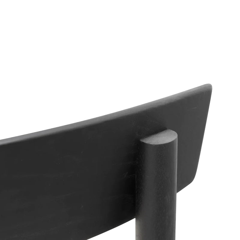 Calibre CDC6621-OW Rattan Black Dining Chair - Natural Seat