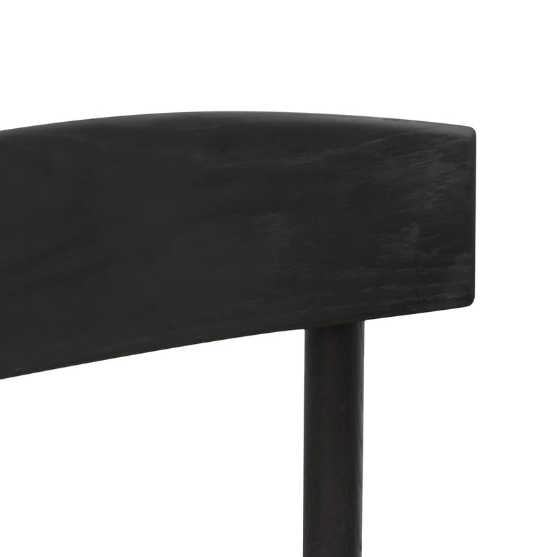 Calibre CDC6621-OW Rattan Black Dining Chair - Natural Seat