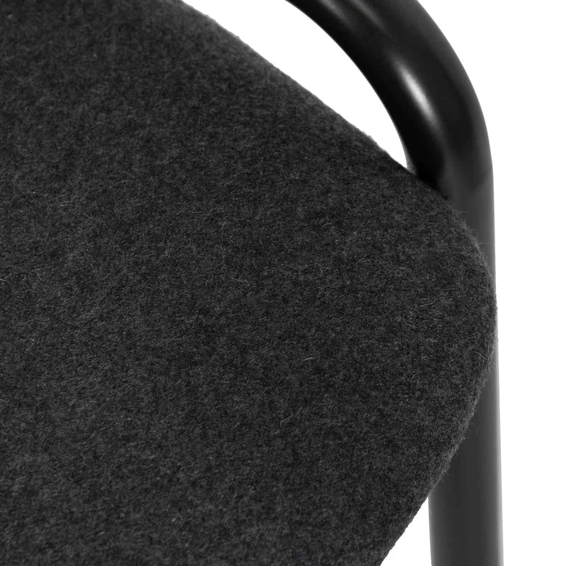 Calibre CDC6638-SD Fabric Dining Chair - Grey with Rattan Back