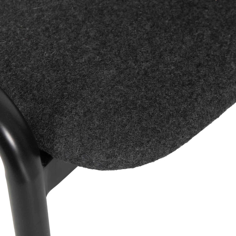Calibre CDC6638-SD Fabric Dining Chair - Grey with Rattan Back