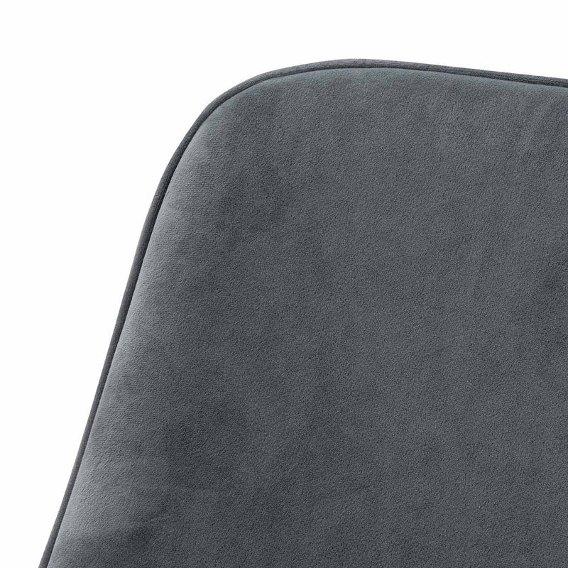 Calibre CDC6676-ST Fabric Dining Chair - Grey Velvet in Black Legs