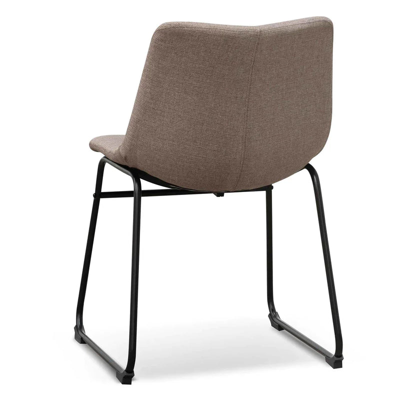 Calibre CDC6851-SE Fabric Dining Chair - Brown Grey (Set of 2)