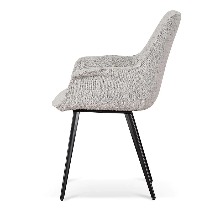 Calibre CDC6876-SE - Dining Chair - Pepper Boucle (Set of 2)