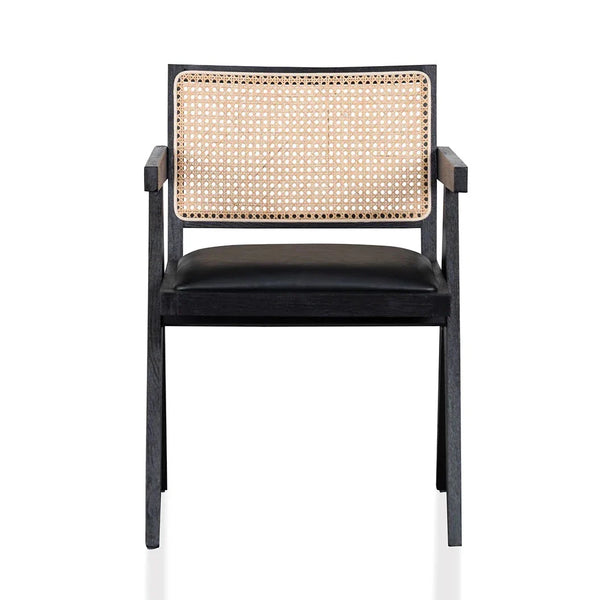 Calibre CDC6992-CH Rattan Dining Chair - Black