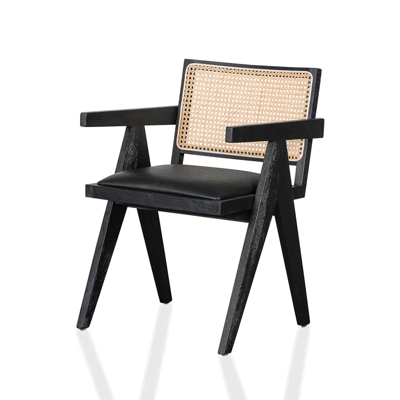 Calibre CDC6992-CH Rattan Dining Chair - Black