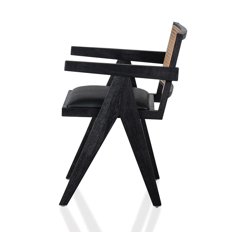 Calibre CDC6992-CH Rattan Dining Chair - Black