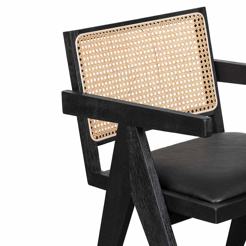 Calibre CDC6992-CH Rattan Dining Chair - Black