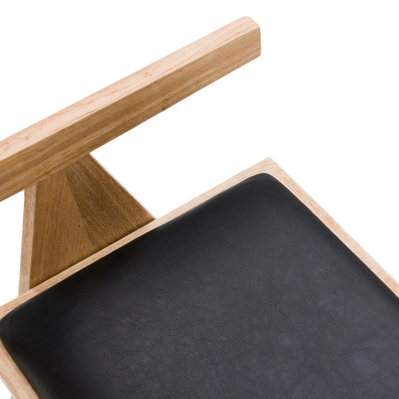 Calibre CDC6993-CH Rattan Dining Chair - Natural with Black Seat
