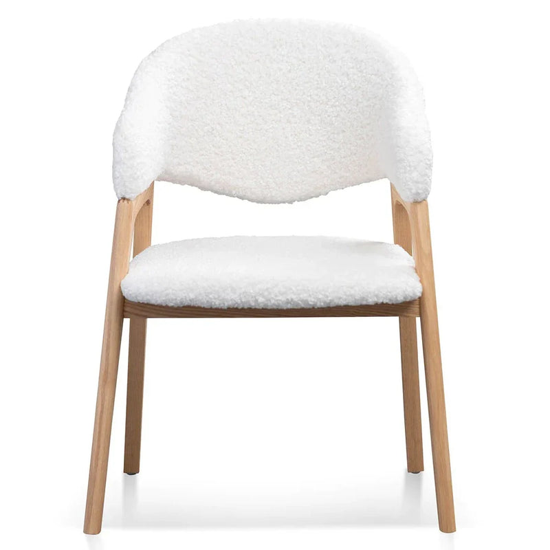 Calibre CDC8036-DW Dining Chair - White Synthetic Wool (Set of 2)