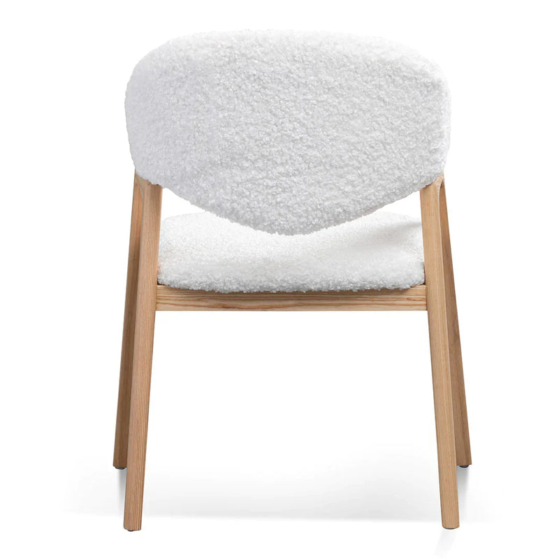 Calibre CDC8036-DW Dining Chair - White Synthetic Wool (Set of 2)