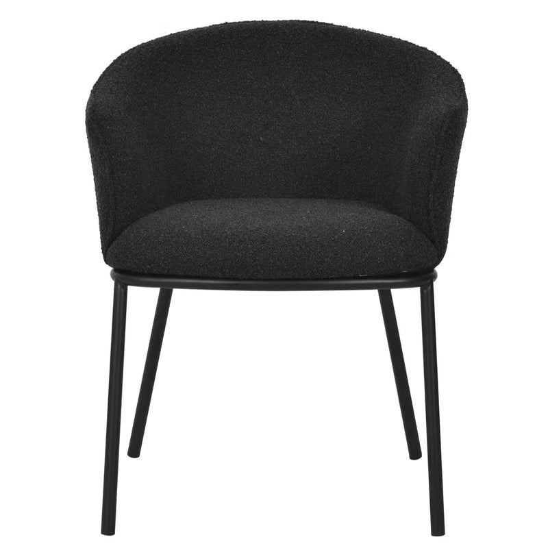 Calibre CDC8167-FH Dining Chair - Black Boucle