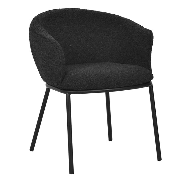 Calibre CDC8167-FH Dining Chair - Black Boucle