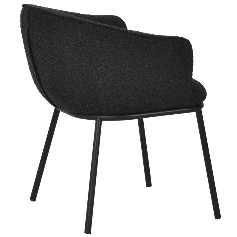 Calibre CDC8167-FH Dining Chair - Black Boucle