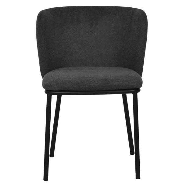 Calibre CDC8168-FH Fabric Dining Chair - Charcoal Grey (Set of 2)