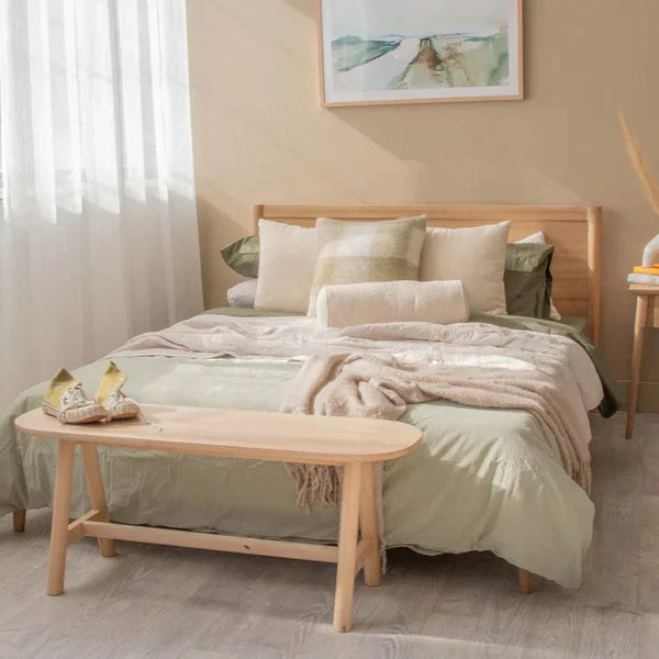 Vintage Queen Bed 213 cm - White Oak