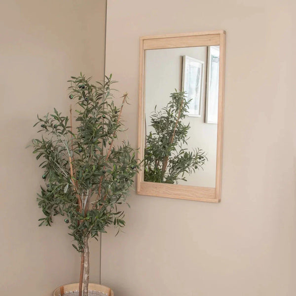 Circa Rectangle Hanging Mirror 560x1000mm - White Oak