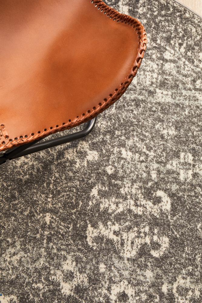 Evoke Grey Transitional Round Rug