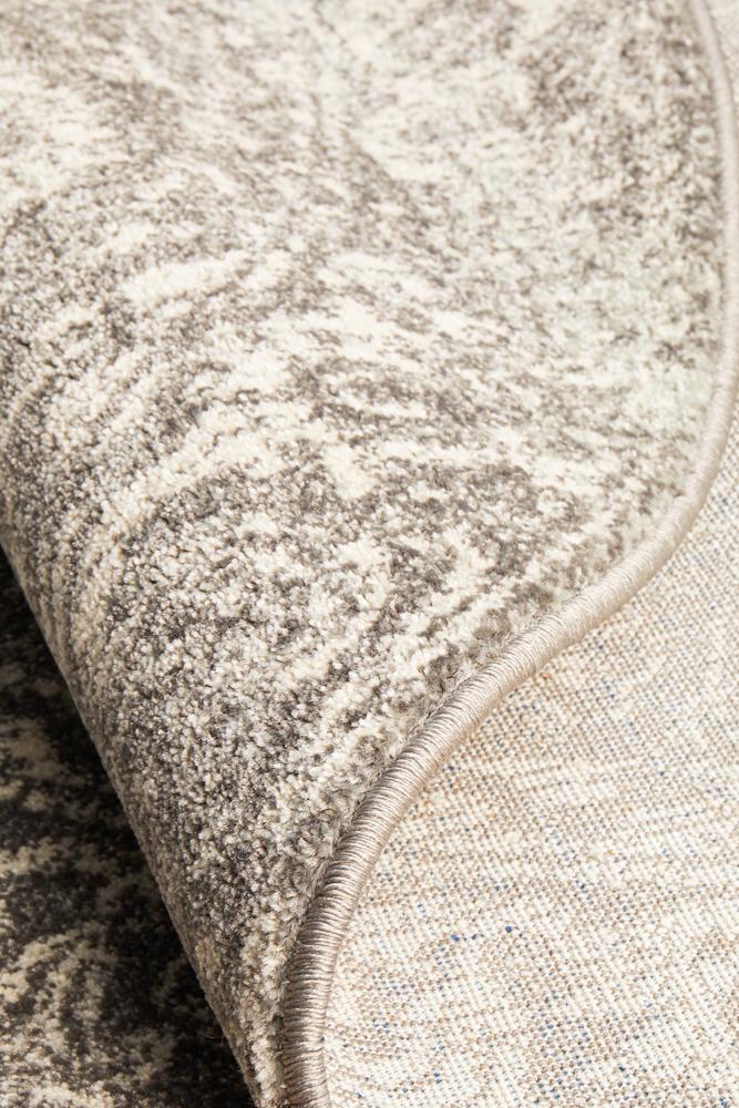 Evoke Grey Transitional Round Rug