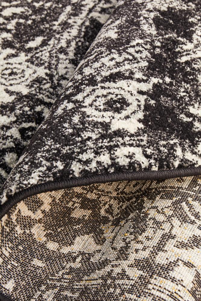 Evoke Charcoal Transitional Round Rug