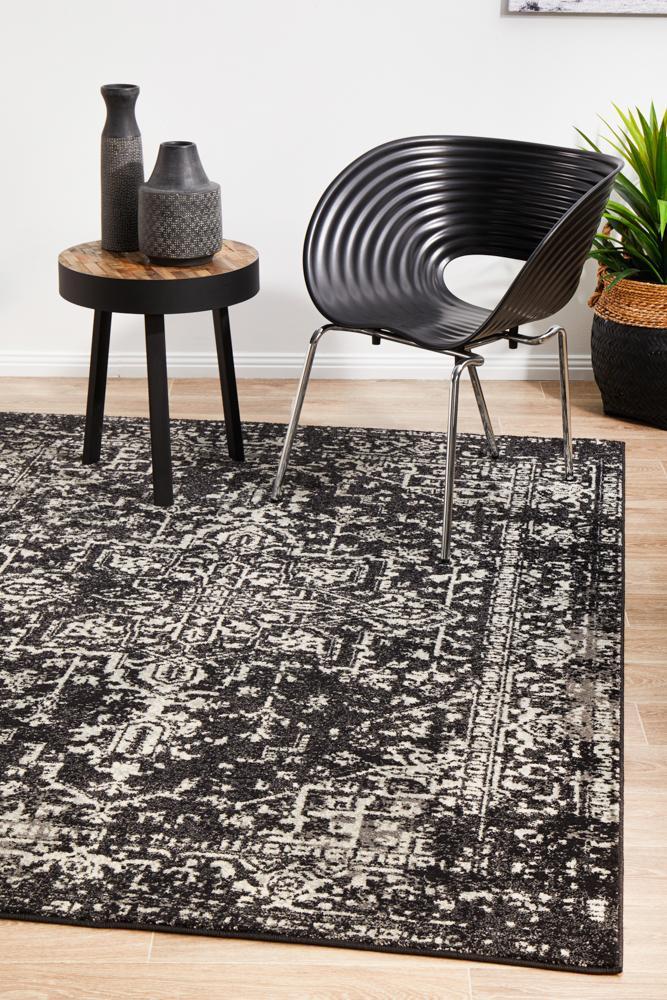 Evoke Charcoal Transitional Rug