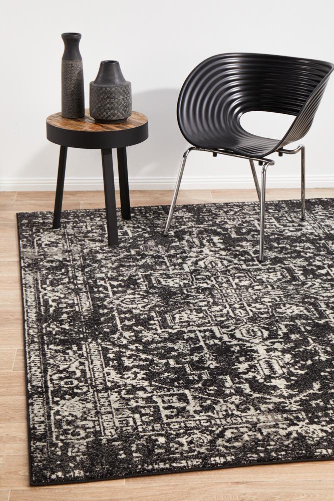 Evoke Charcoal Transitional Rug
