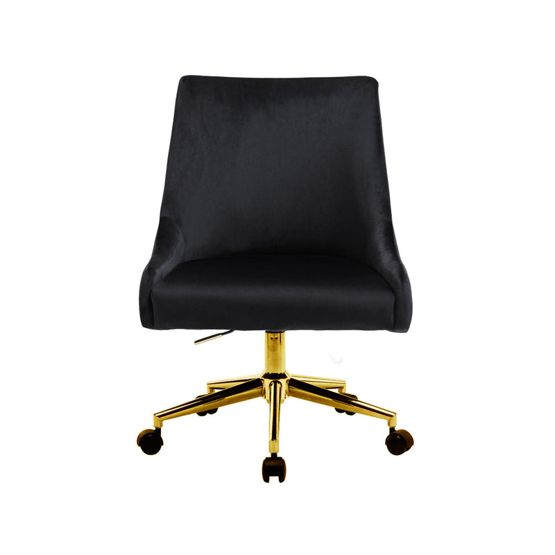 Hamilton Velvet Office Chair in Black