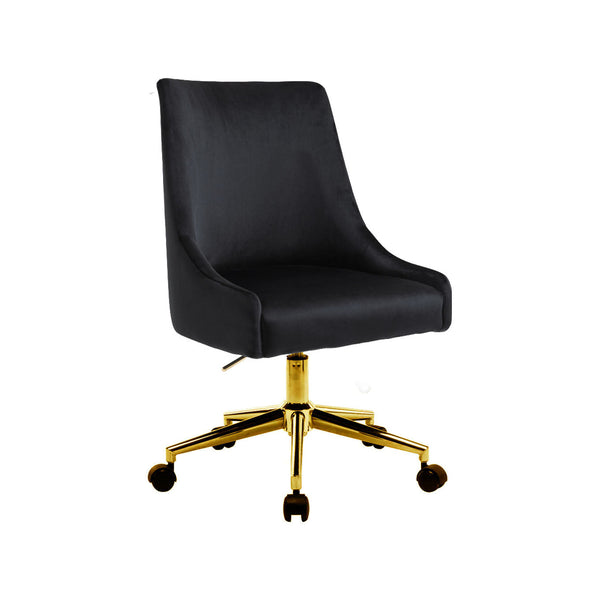 Hamilton Velvet Office Chair in Black